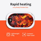Rechargeable Hand Warmer 5000mAh with Charcoal Pattern,Portable Electric Hand Heater ,USB Battery Operated Handwarmer for Camping,Hiking,Hunting,Golf,Warm Tech Gifts(Black)(No delivery on weekends)
