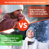 Rechargeable Hand Warmer 5000mAh with Charcoal Pattern,Portable Electric Hand Heater ,USB Battery Operated Handwarmer for Camping,Hiking,Hunting,Golf,Warm Tech Gifts(Black)(No delivery on weekends)