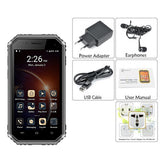 Ken Xin Da W6 Rugged Smartphone - IP68, Dual SIM, 4G, Quad Core CPU, Shock Proof, Android 6.0 (Black)