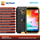 Ulefone Armor X7 5.0-inch Android10 Rugged Smartphone 2GB 16GB ip68 Quad-core Cell Phone NFC 4G LTE Mobile Phone black