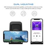 For Samsung Galaxy S10 Plus/e Fan Qi Wireless Charger Dock Fast Charging Stand black