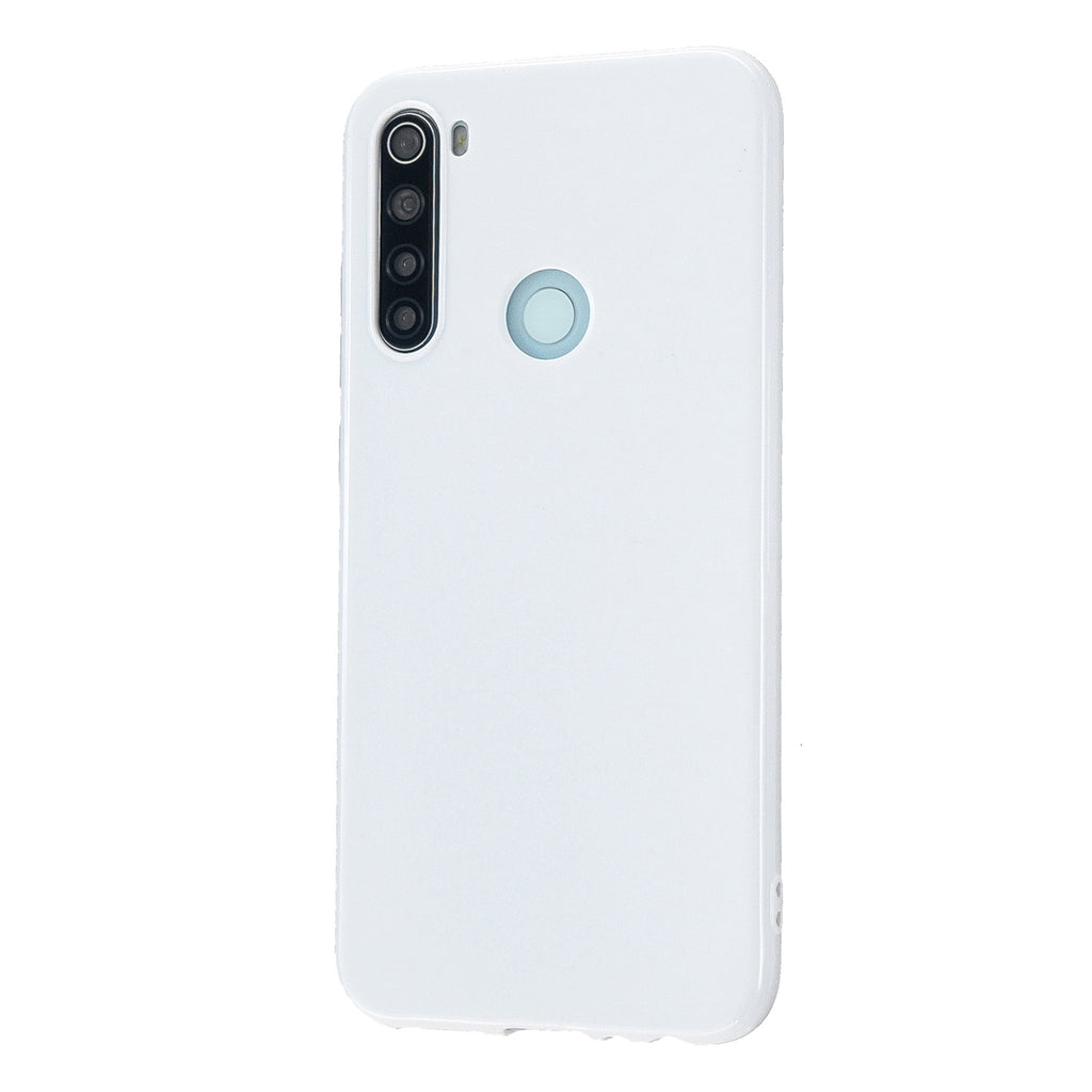 For Redmi Note 8/8 Pro Cellphone Cover Reinforced Soft TPU Phone Case Anti-scratch Full Body Protection Milk white