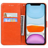 For iPhone12 iPhone12Pro 6.1 Inches Leather Case Flip Cover Card Slots Stand Bag black