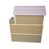 Large Children's Wooden Dollhouse Kid House Play Pink with Furniture **