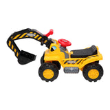 LEADZM Children's Excavator Toy Car Without Power   Two Plastic Artificial Stones, A Hat