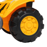 LEADZM Children's Excavator Toy Car Without Power   Two Plastic Artificial Stones, A Hat
