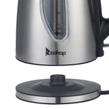 US Standard ZOKOP HD-1802S 110V 1500W 1.8L Stainless Steel Electric Kettle with Water Window