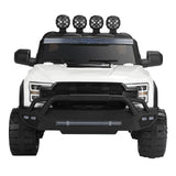Electric 12V Battery White Kids Ride On Truck Car Pickup w/ RC LED MP3 6 Wheel