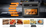 Geek Chef Steam Air Fryer Toast Oven Combo , 26 QT Steam Convection Oven, Black Stainless Steel