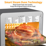 Geek Chef Steam Air Fryer Toast Oven Combo , 26 QT Steam Convection Oven, Black Stainless Steel