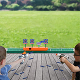 (ABC)Running Shooting Targets for Nerf Guns, Electronic Scoring Targets with 2.8 ft Moving Track, Auto Reset Targets, Spe.