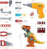Take Apart Dinosaur Toys for Kids Toys Toolbox Construction Building  with Electric Drill (DNSOA)