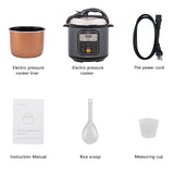 1000W Push-button stainless steel electric pressure cooker 13 in 1 cooking mode, Stainless steel color