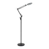LED Magnifying Floor Lamp with Adjustable Stand and Swivel Arm for Facials & Lashes ,Reading, Crafts Black