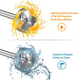 FUNAVO Immersion Hand Blender, 5-in-1 Multi-Function 12 Speed 800W Stainless Steel Handheld (DNSOA)