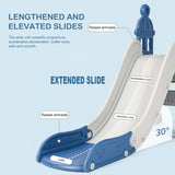 4 in 1 Toddler Slide and Swing Set Play Ground for Kids Climber Slide Baby Playset with Basketball Hoop