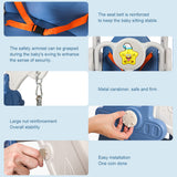 4 in 1 Toddler Slide and Swing Set Play Ground for Kids Climber Slide Baby Playset with Basketball Hoop