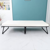 Folding Bed with Memory Foam Mattress ,Foldable Guest Bed, Cots for Adults,No Assembly Required,74.8" x 31.4 ",White