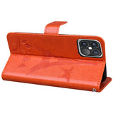 For iPhone12 iPhone12Pro 6.1 Inches Leather Case Flip Cover Card Slots Stand Bag purple