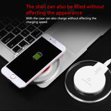 Wireless Charger Ultra-Thin Crystal Round Wireless Charging for Samsung Galaxy S9 Note Edge iPhone Xiaomi Huawei Mobile Phone Charger white