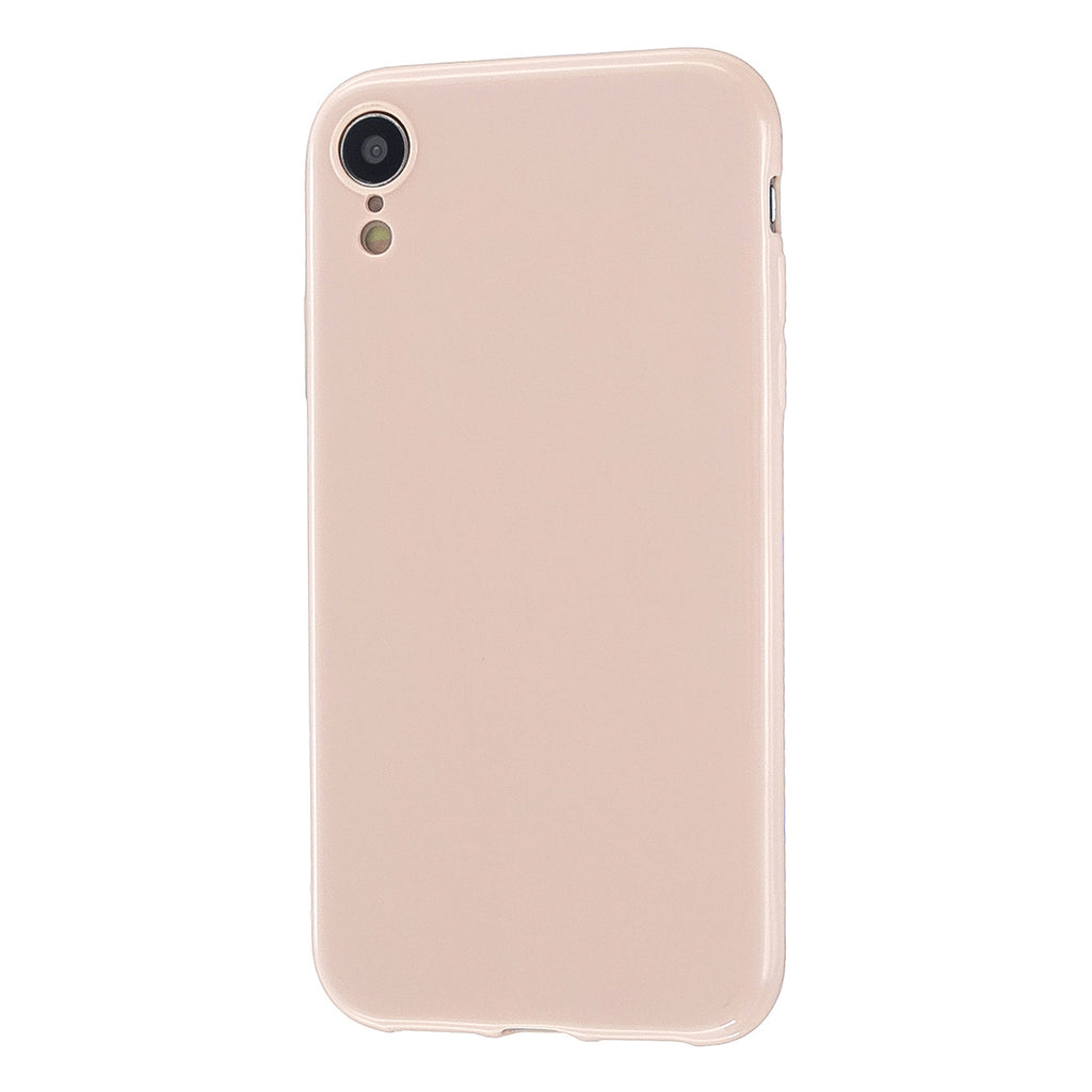For iPhone X/XS/XS Max/XR Cellphone Cover Slim Fit Bumper Protective Case Glossy TPU Mobile Phone Shell Sakura pink