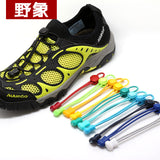 Lock Laces No Tie Elastic Shoelaces for Kids & Adults - Stretch Shoe Laces for Sneakers  Black_100cm