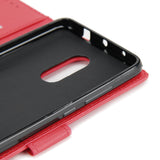 Ultra Slim PU Full Protective Cover Non-slip Shockproof Cell Phone Case with Card Slot for Xiaomi Redmi note 4 Red wine