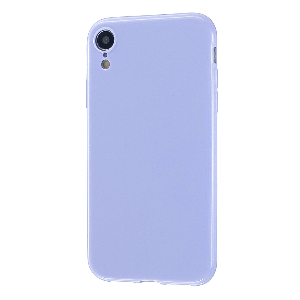 For iPhone X/XS/XS Max/XR Cellphone Cover Slim Fit Bumper Protective Case Glossy TPU Mobile Phone Shell Taro purple