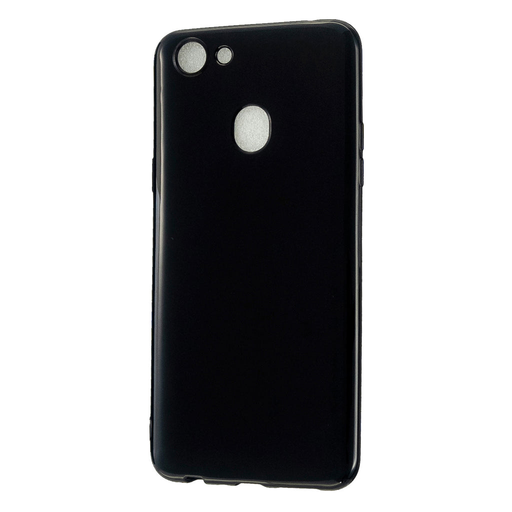 For OPPO F5/F7 Cellphone Cover Soft TPU Mobile Phone Case Screen Protector with Shock Absorption Technology Bright black