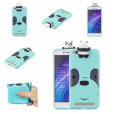 For XIAOMI Redmi 5A 3D Cute Coloured Painted Animal TPU Anti-scratch Non-slip Protective Cover Back Case Light blue
