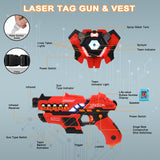 Small Laser Gun 4 Packs (Red/Yellow/Blue/Green) Vest 4 Packs (Red/Yellow/Blue/Green)