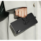 Dual Apple Interface Ring Bracket Adapter USAMS 3.5mm Audio and Charger Phone Holder 2A Fast Charging OTG Adapter for iPhone iOS+3.5mm interface