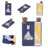 For XIAOMI Redmi NOTE 4X/NOTE 4 3D Cute Coloured Painted Animal TPU Anti-scratch Non-slip Protective Cover Back Case sapphire
