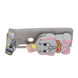For HUAWEI Y6 2019 Y7 2019 Y9 2019 Cartoon Full Protective TPU Mobile Phone Cover with Mini Coin Purse+Cartoon Hanging Lanyard 2 light blue elephant