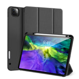 DUX DUCIS for iPad Pro 11  2020 Fall Resistant Leather Protective Case with Pen Holder Smart Stay Cover black