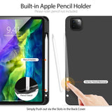 DUX DUCIS for iPad Pro 11  2020 Fall Resistant Leather Protective Case with Pen Holder Smart Stay Cover black