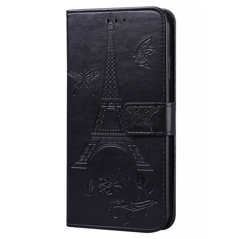 For iPhone12Promax Phone Cover 6.7Inch Mobile Phone Cover with Card Slot Phone Bracket black