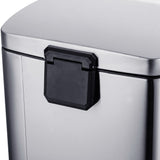 Rectangle, Stainless Steel, Soft-Close, Step Trash Can, 8 Gallon/30L **