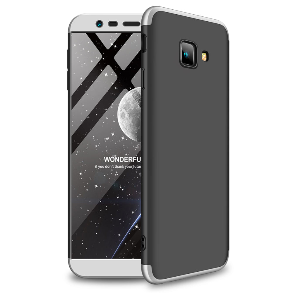 For Samsung J4 Plus/ J4 Prime 3 in 1 360 Degree Non-slip Shockproof Full Protective Case Silver black silver_Samsung J4 Plus/ J4 Prime