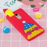 For XIAOMI Redmi NOTE 4X/NOTE 4 3D Cute Coloured Painted Animal TPU Anti-scratch Non-slip Protective Cover Back Case red