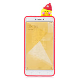 For XIAOMI Redmi NOTE 4X/NOTE 4 3D Cute Coloured Painted Animal TPU Anti-scratch Non-slip Protective Cover Back Case red