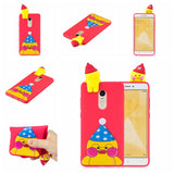 For XIAOMI Redmi NOTE 4X/NOTE 4 3D Cute Coloured Painted Animal TPU Anti-scratch Non-slip Protective Cover Back Case red
