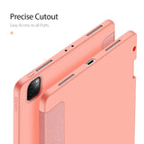 DUX DUCIS for iPad Pro 11  2020 Fall Resistant Leather Protective Case with Pen Holder Smart Stay Cover Pink