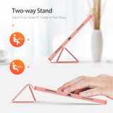 DUX DUCIS for iPad Pro 11  2020 Fall Resistant Leather Protective Case with Pen Holder Smart Stay Cover Pink