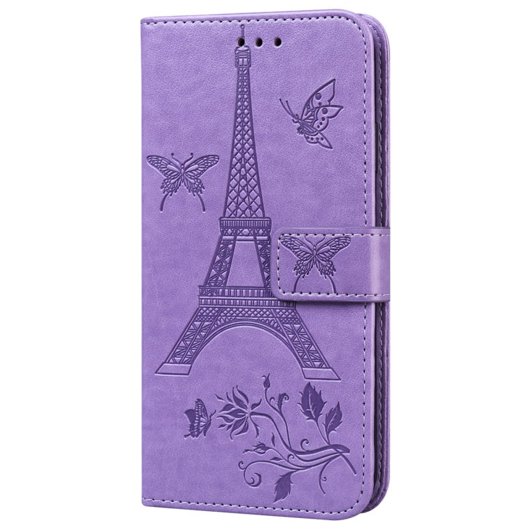 For iPhone12Promax Phone Cover 6.7Inch Mobile Phone Cover with Card Slot Phone Bracket purple