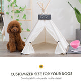 Game House Foldable White Dog Cat Tent with Sleeping Mat for Indoor Outdoor Pet Travel Supplies