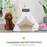 Game House Foldable White Dog Cat Tent with Sleeping Mat for Indoor Outdoor Pet Travel Supplies