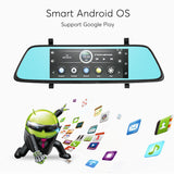 E-CEROS 1080p Car DVR Kit - Android OS, 6.86-Inch, GPS, 1080p Front Camera, Rear-View Parking Camera, Parking Monitor, 3G