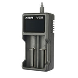 XTAR VC2 USB Li-ion Battery LCD Charger for 3.7V 10440 18650 26650 Batteries black