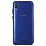 DOOGEE X90 Cellphone 6.1inch 19:9 Waterdrop LTPS Screen Smartphone Quad Core CPU 1GB RAM+16GB ROM 3400mAh Battery Dual SIM Cards 8MP+5MP Camera Android 8.1 OS  Blue_Russian version